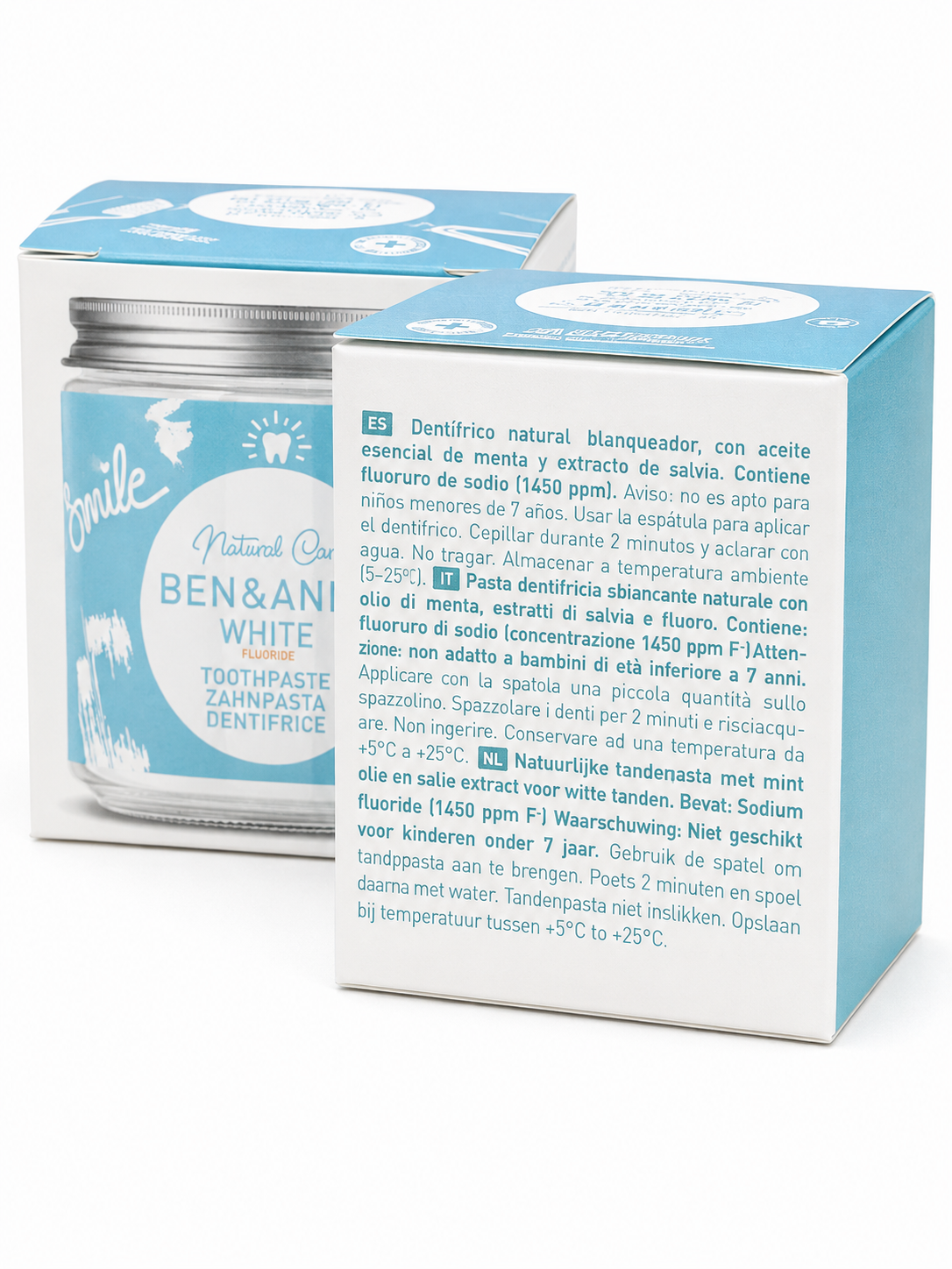 DENTÍFRICO NATURAL BLANQUEADOR CON FLÚOR