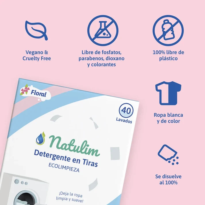 Eco-Tiras de Detergente 40 lavados NEUTRO